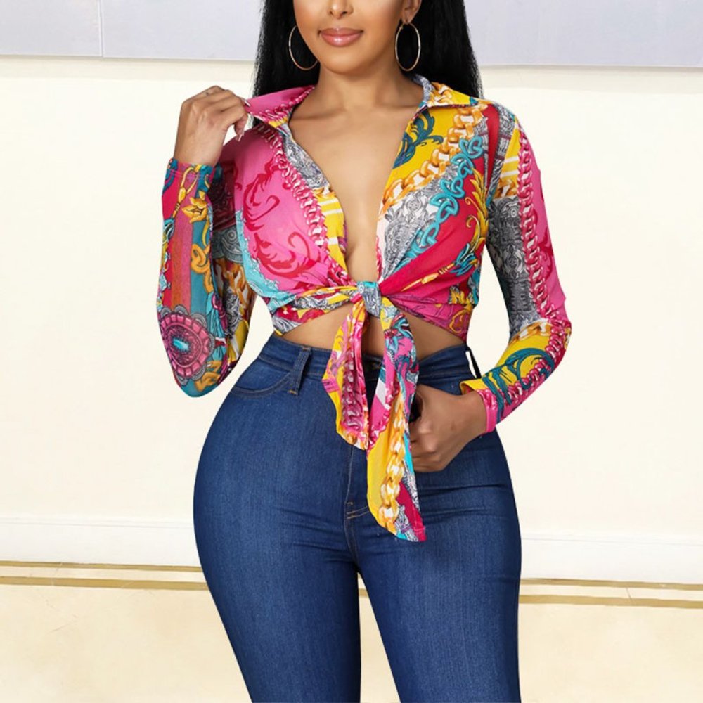 Wrap It Up Print Top